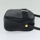 Salvatore Ferragamo Shoulder Bag Leather Navy Gold Auth BA569-4