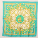HERMES Carre 90 Scarf ""LES TUILERIE"" Silk Green Auth BA5691-13