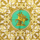 HERMES Carre 90 Scarf ""LES TUILERIE"" Silk Green Auth BA5691-6