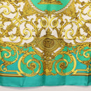 HERMES Carre 90 Scarf ""LES TUILERIE"" Silk Green Auth BA5691-9
