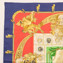 HERMES Carre 90 Scarf ""HOMMAGE A CHARLES GARNIER"" Silk Navy Auth BA5692-2
