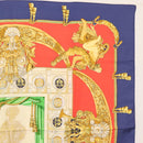 HERMES Carre 90 Scarf ""HOMMAGE A CHARLES GARNIER"" Silk Navy Auth BA5692-4