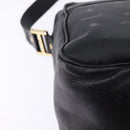 MCM Vicetos Logogram Shoulder Bag PVC Black Gold Auth BA5693-15