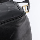 MCM Vicetos Logogram Shoulder Bag PVC Black Gold Auth BA5693-16