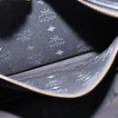 MCM Vicetos Logogram Shoulder Bag PVC Black Gold Auth BA5693-19