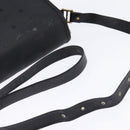 MCM Vicetos Logogram Shoulder Bag PVC Black Gold Auth BA5693-7