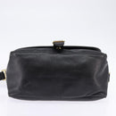 MCM Vicetos Logogram Shoulder Bag PVC Black Gold Auth BA5693-5