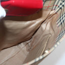 Burberrys Nova Check Tote Bag Canvas Beige Red gold Auth BA5696-17