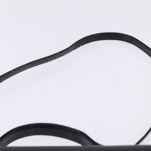 Christian Dior Shoulder Bag Leather Black Gold Auth BA5697