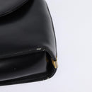 Christian Dior Shoulder Bag Leather Black Gold Auth BA5697-13