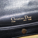 Christian Dior Shoulder Bag Leather Black Gold Auth BA5697-18