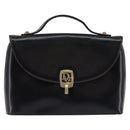Christian Dior Shoulder Bag Leather Black Gold Auth BA5697-2