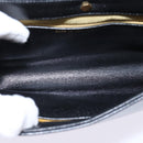 Christian Dior Shoulder Bag Leather Black Gold Auth BA5697-20