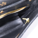 Christian Dior Shoulder Bag Leather Black Gold Auth BA5697-21