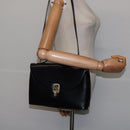 Christian Dior Shoulder Bag Leather Black Gold Auth BA5697-24