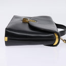 Christian Dior Shoulder Bag Leather Black Gold Auth BA5697-5