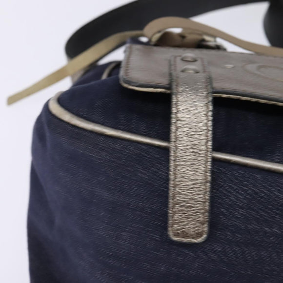 Chloe Shoulder Bag Denim Blue Auth BA5698