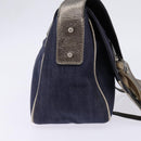 Chloe Shoulder Bag Denim Blue Auth BA5698-4