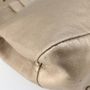 Salvatore Ferragamo Vala Hand Bag Leather Beige Gold Auth BA5699-15