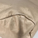Salvatore Ferragamo Vala Hand Bag Leather Beige Gold Auth BA5699-9