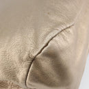 Salvatore Ferragamo Vala Hand Bag Leather Beige Gold Auth BA5699-16
