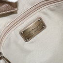Salvatore Ferragamo Vala Hand Bag Leather Beige Gold Auth BA5699-17