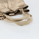 Salvatore Ferragamo Vala Hand Bag Leather Beige Gold Auth BA5699-7