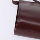 CARTIER Must Line Shoulder Bag Leather Bordeaux Gold Auth BA5700-9