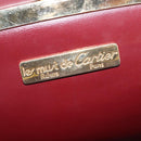 CARTIER Must Line Shoulder Bag Leather Bordeaux Gold Auth BA5700-10