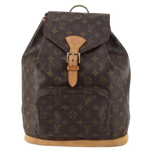 LOUIS VUITTON Monogram Montsouris GM Rucksack M51135 LV Auth BA5703