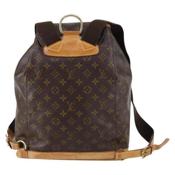 LOUIS VUITTON Monogram Montsouris GM Rucksack M51135 LV Auth BA5703