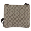 GUCCI GG Supreme Shoulder Bag PVC Beige Gold 201538 Auth BA5706-3