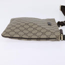 GUCCI GG Supreme Shoulder Bag PVC Beige Gold 201538 Auth BA5706-5