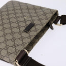 GUCCI GG Supreme Shoulder Bag PVC Beige Gold 201538 Auth BA5706-6