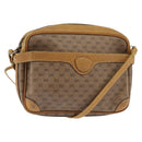 GUCCI Micro GG Supreme Shoulder Bag PVC Beige Gold Auth BA5707-1