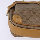 GUCCI Micro GG Supreme Shoulder Bag PVC Beige Gold Auth BA5707-10