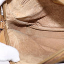GUCCI Micro GG Supreme Shoulder Bag PVC Beige Gold Auth BA5707-18
