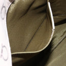 Salvatore Ferragamo Gancini Tote Bag Leather Canvas Beige Gold Auth BA5709-20