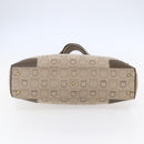 Salvatore Ferragamo Gancini Tote Bag Leather Canvas Beige Gold Auth BA5709-5