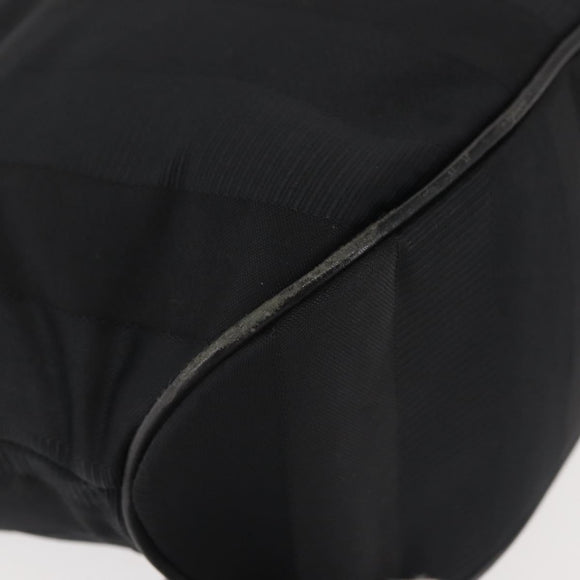 Salvatore Ferragamo Hand Bag Nylon Black Gold Auth BA5710