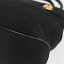 Salvatore Ferragamo Hand Bag Nylon Black Gold Auth BA5710-14