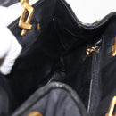 Salvatore Ferragamo Hand Bag Nylon Black Gold Auth BA5710-18