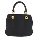 Salvatore Ferragamo Hand Bag Nylon Black Gold Auth BA5710-13