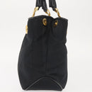Salvatore Ferragamo Hand Bag Nylon Black Gold Auth BA5710-3