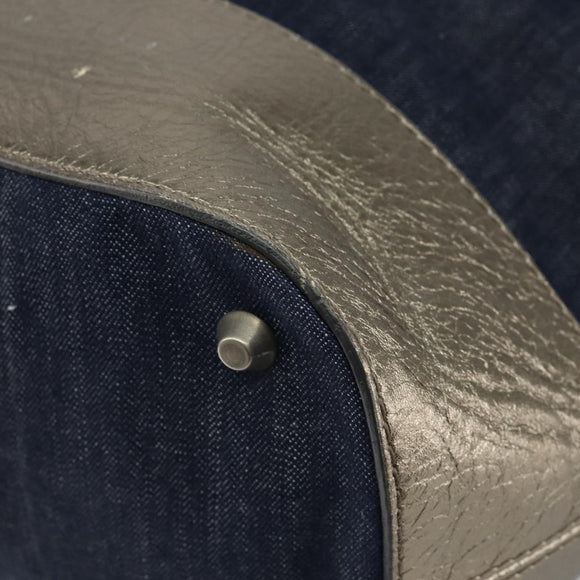 Chloe Tote Bag Denim Leather Blue Auth BA5712