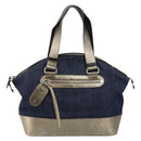 Chloe Tote Bag Denim Leather Blue Auth BA5712-2
