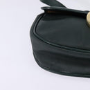 Christian Dior Trotter Canvas Shoulder Bag Green Gold Auth BA5713-10