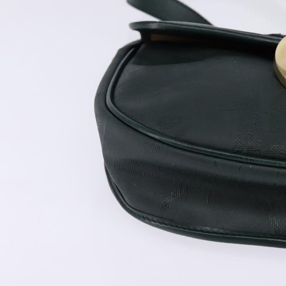 Christian Dior Trotter Canvas Shoulder Bag Green Gold Auth BA5713