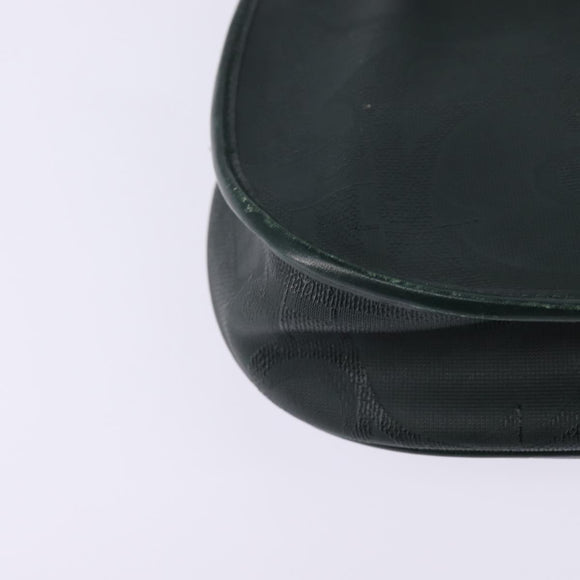 Christian Dior Trotter Canvas Shoulder Bag Green Gold Auth BA5713