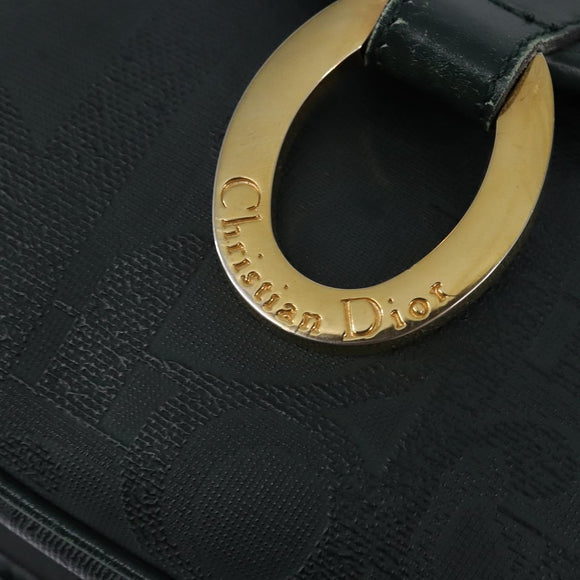 Christian Dior Trotter Canvas Shoulder Bag Green Gold Auth BA5713